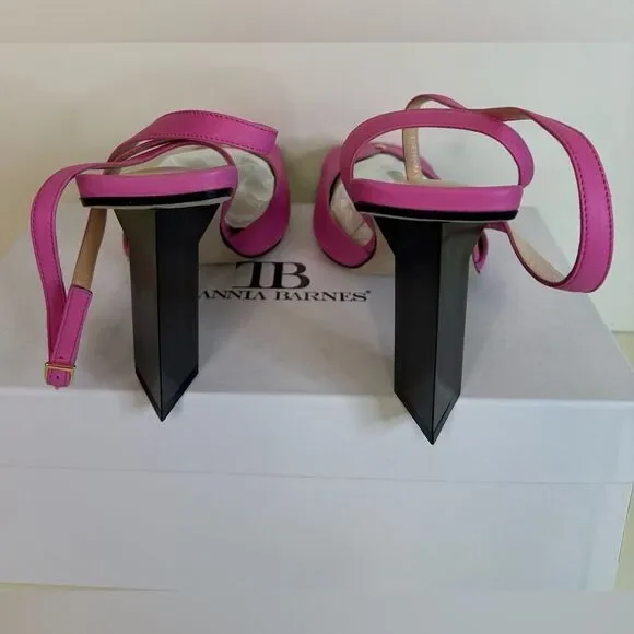 NIB Tiannia Barnes HOPE ANKLE STRAP HIGH HEELS IN PINK